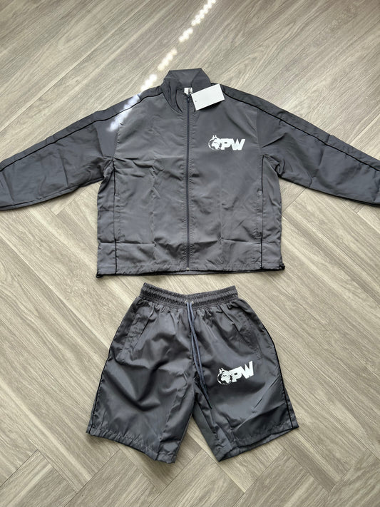 OPW “Wolf Grey” Windbreaker Short Set