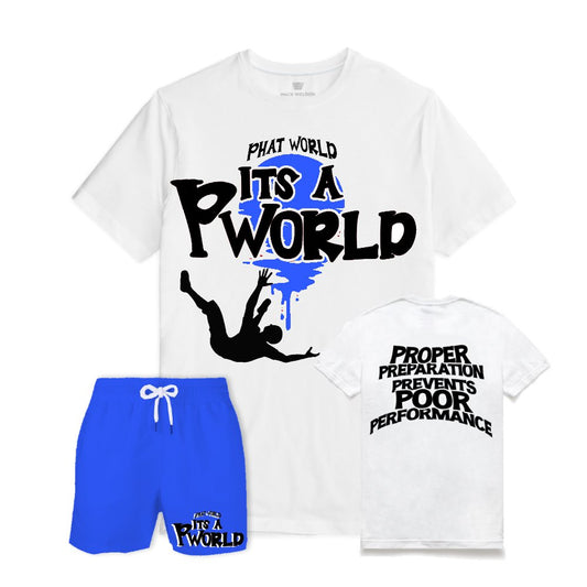 Opw “Its A PWorld” Shorts Set